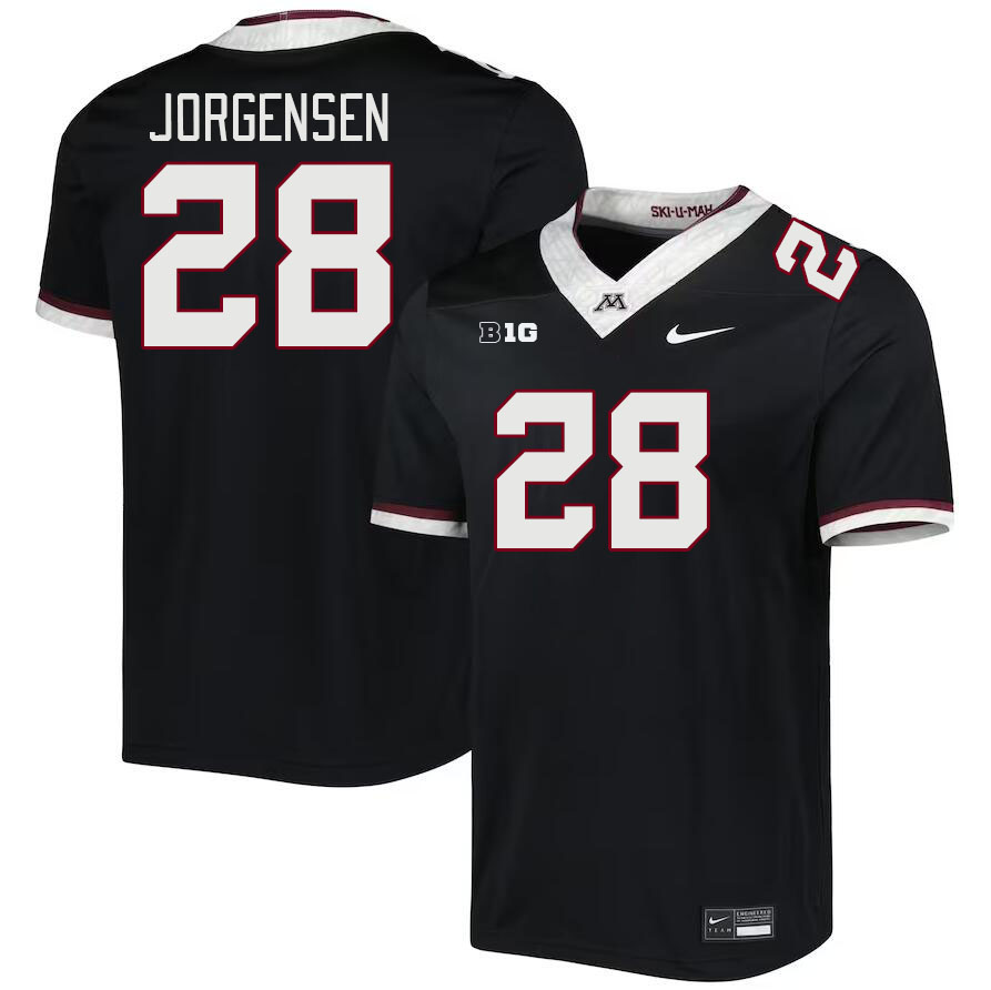 Men #28 Zach Jorgensen Minnesota Golden Gophers College Football Jerseys Stitched-Black